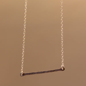 Jessica Decarlo - Hammered silver bar necklace