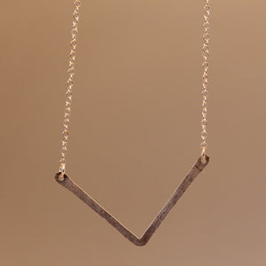Jessica DeCarlo - Small chevron necklace in silver