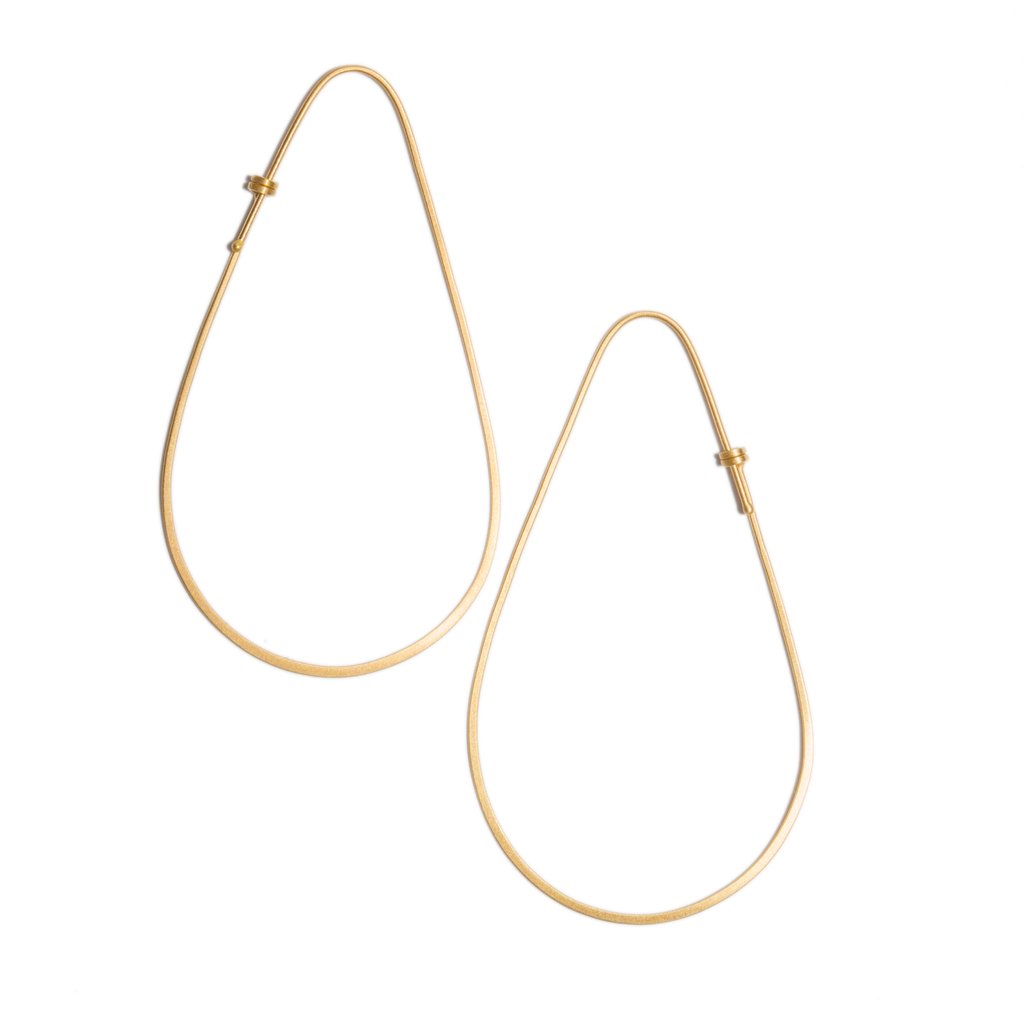 Teardrop dainty hoops