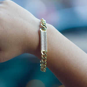 NSC - Heavy cuban chain bracelet with Cubic Zirconia