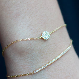 NSC - Small pave' disc bracelet
