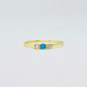 Opal with Cz ring