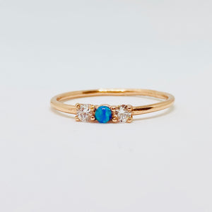 Opal with Cz ring