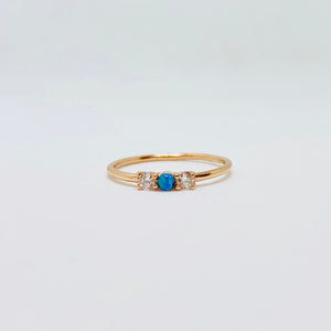 Opal with Cz ring