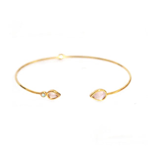 Tai - Teardrop open cuff bracelet