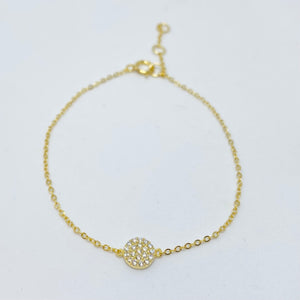 NSC - Small pave' disc bracelet