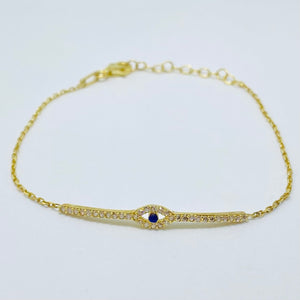 NSC - Evil eye curved bar bracelet