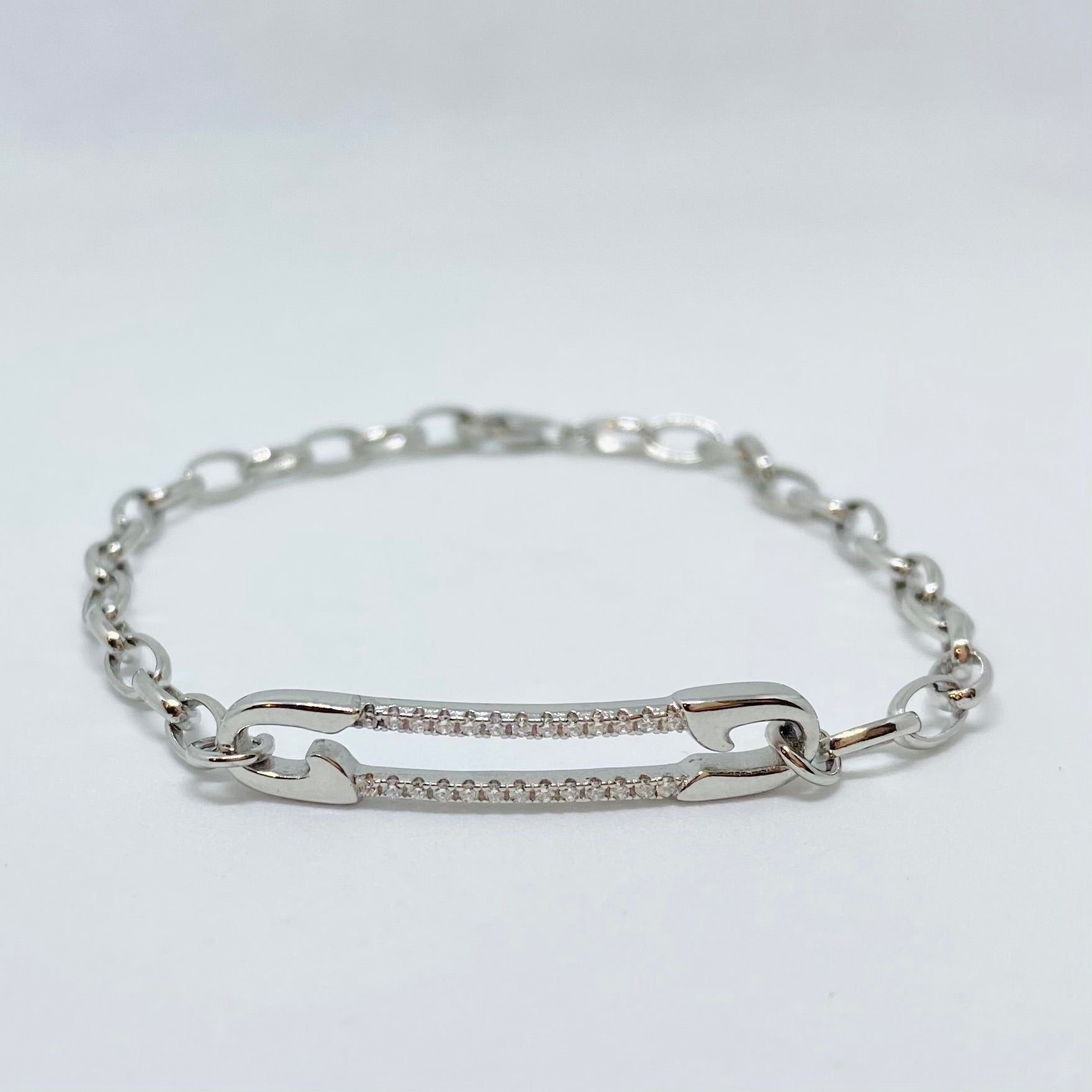Safety pin bracelet
