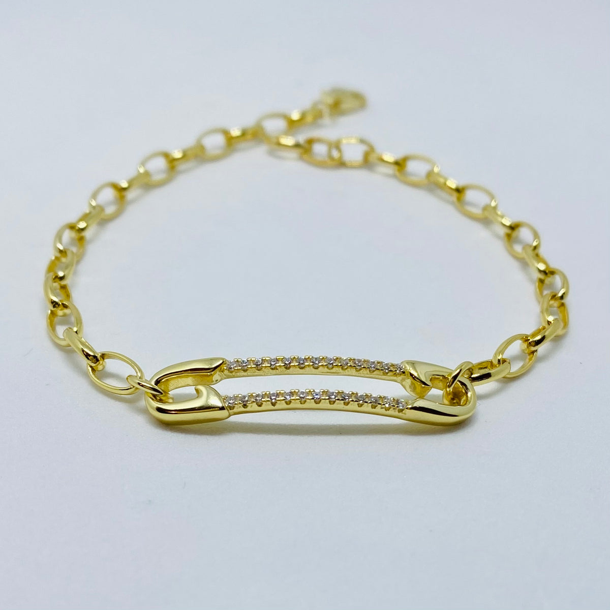 Safety pin bracelet