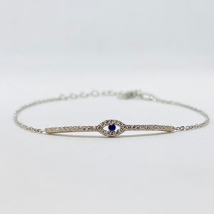 NSC - Evil eye curved bar bracelet