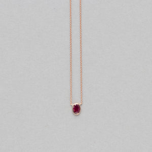 NFC - Single bezel Ruby necklace