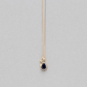 NFC - Pear shaped gemstone and diamond necklace