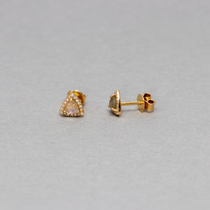 NFC - Triangle Moonstone stud earrings