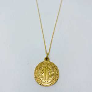 St. Benedict coin necklace