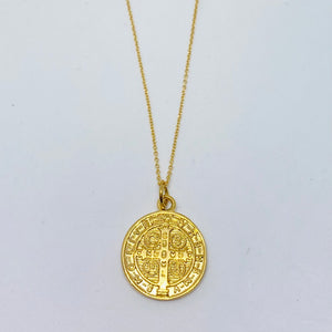 St. Benedict coin necklace