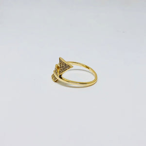 Large Cz arrow ring