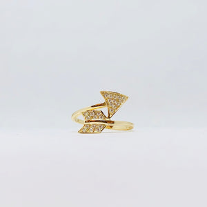 Large Cz arrow ring