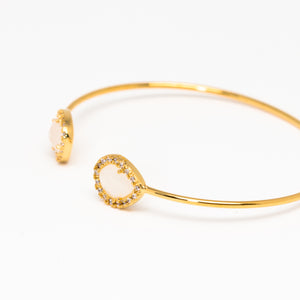 Tai Jewelry - Double Moonstone Open Cuff