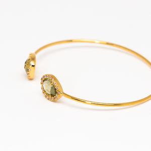 Tai Jewelry - Double Olive Open cuff