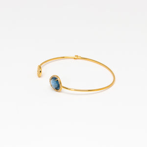 Tai Jewelry - Single Disc Blue Cuff