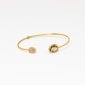 Tai Jewelry - Single Disc Olive Cuff