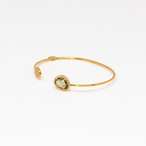 Tai Jewelry - Single Disc Olive Cuff