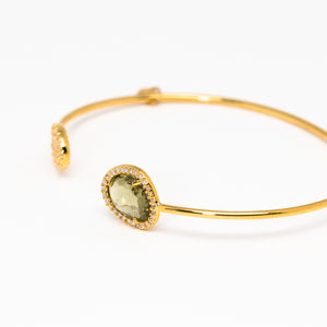 Tai Jewelry - Single Disc Olive Cuff