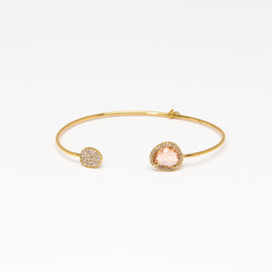 Tai Jewelry - Single Disc Peach Cuff