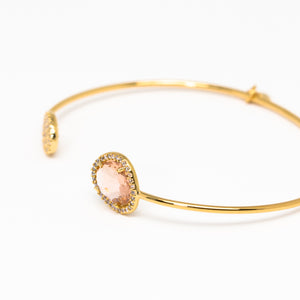Tai Jewelry - Single Disc Peach Cuff