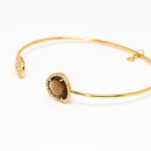 Tai Jewelry - Single Disc Smoky Cuff