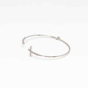 Tai Jewelry - Cross Silver Open Cuff