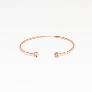 NSC - CZ Dot Cuff Bracelet in Rose Gold