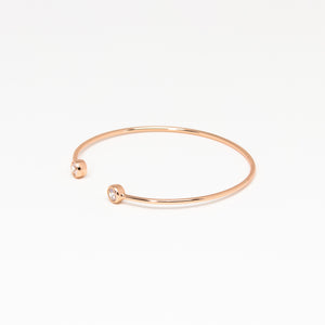 NSC - CZ Dot Cuff Bracelet in Rose Gold