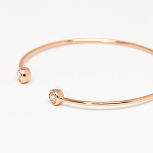 NSC - CZ Dot Cuff Bracelet in Rose Gold