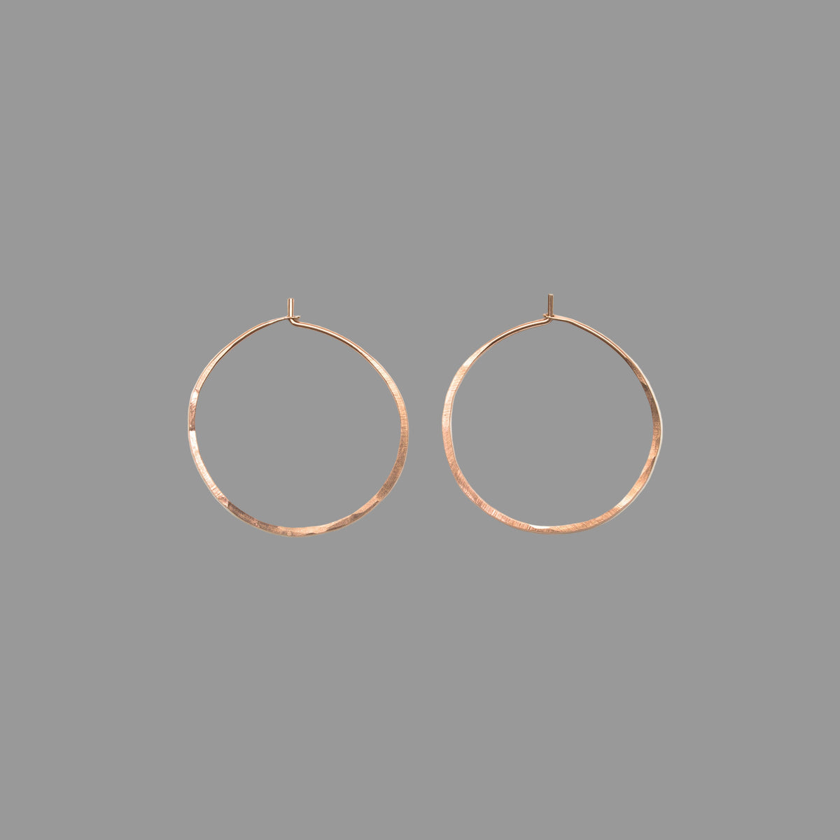 Medium Hammered Hoops