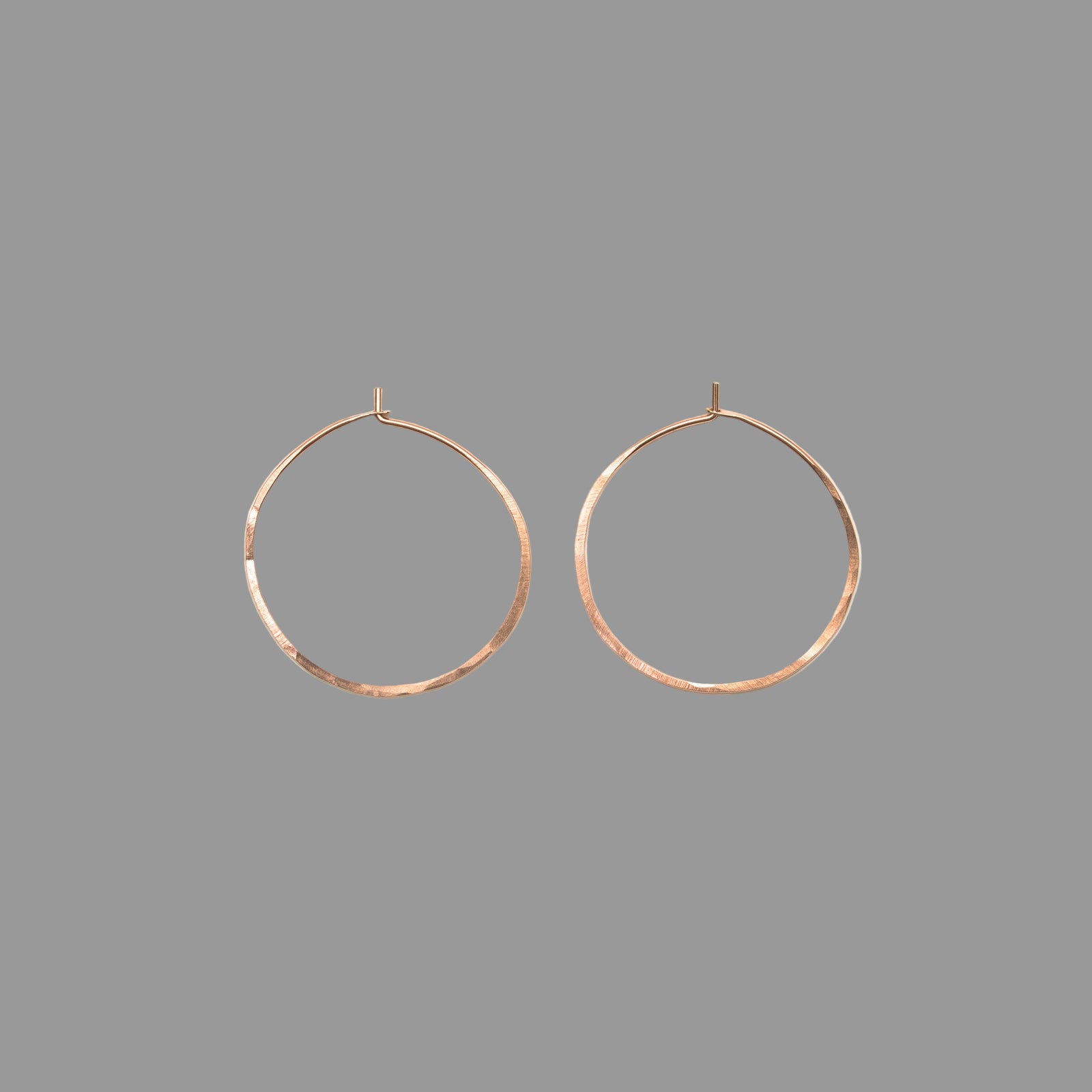 Medium Hammered Hoops