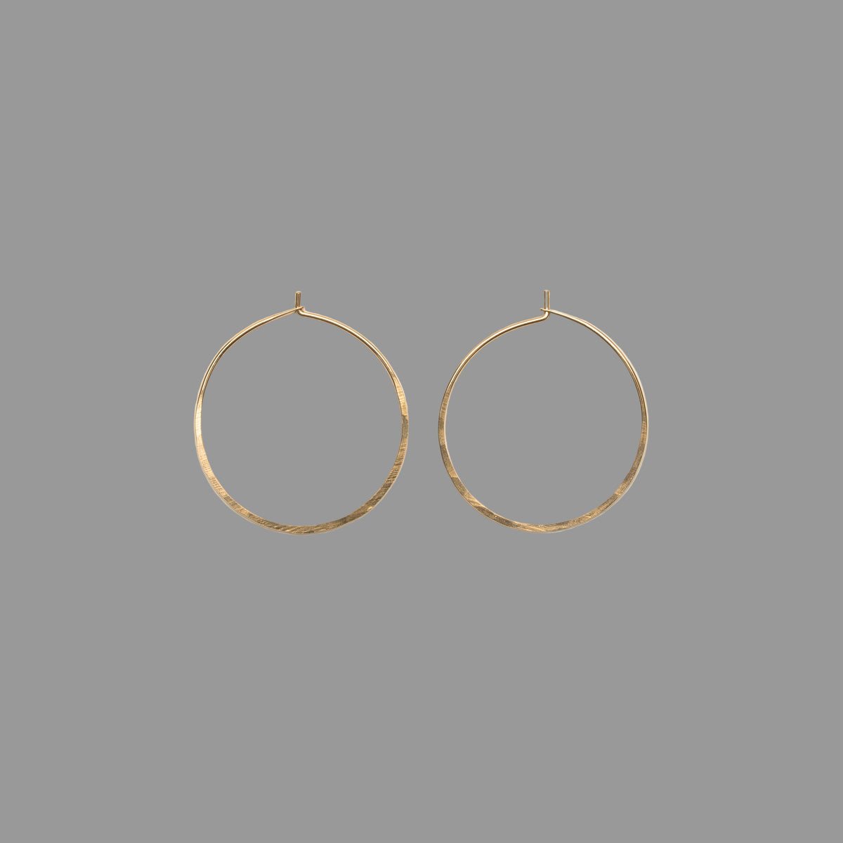 Medium Hammered Hoops
