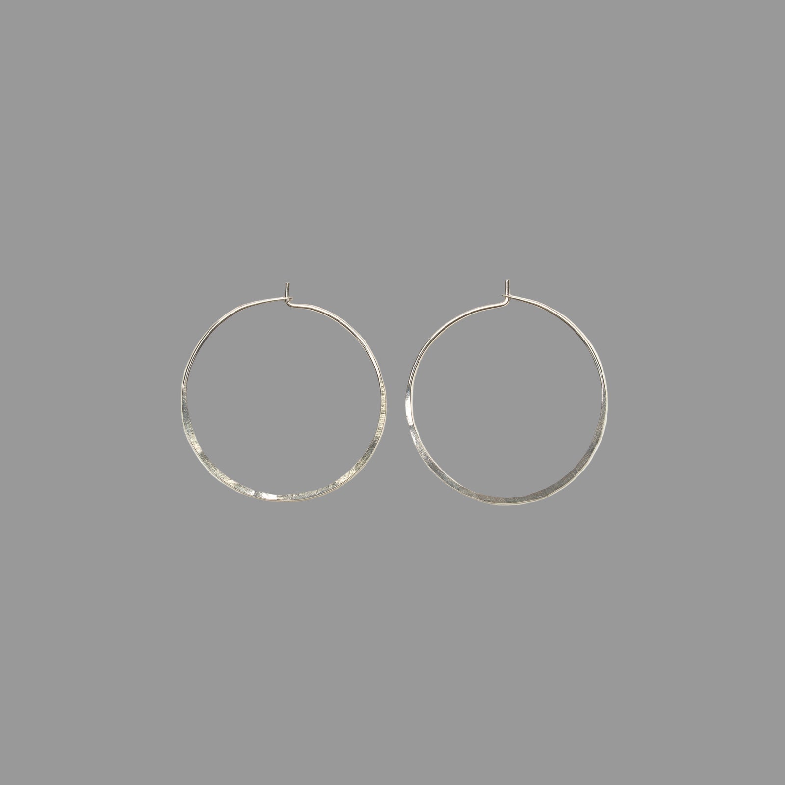 Medium Hammered Hoops