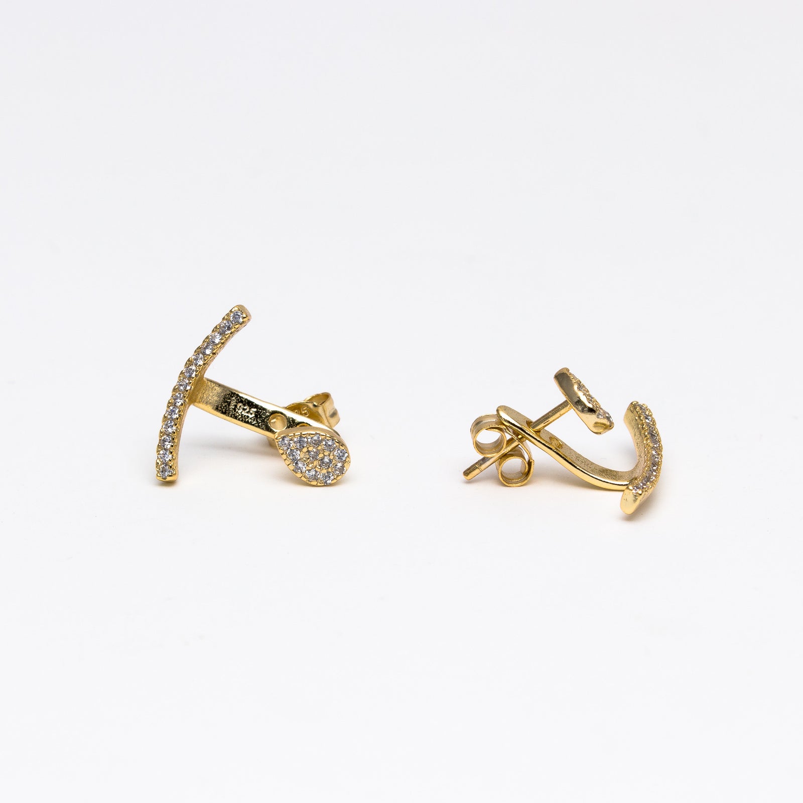Pave Curved Ear Jackets