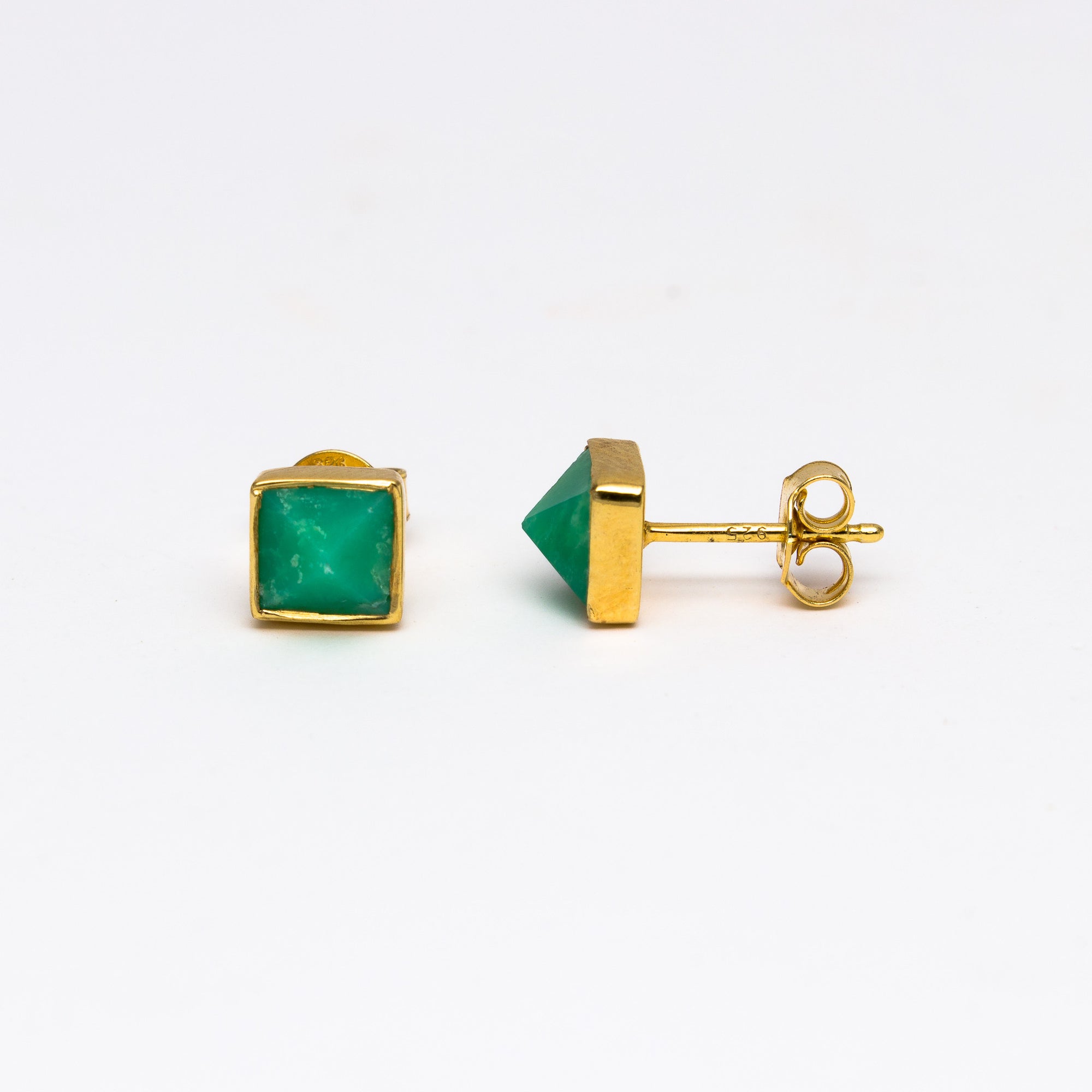 NSC - Chrysoprase Pyramid Stud