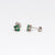 NSC - Emerald and Diamond Flower stud earrings