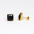 NSC - Black Onyx square stud earrings
