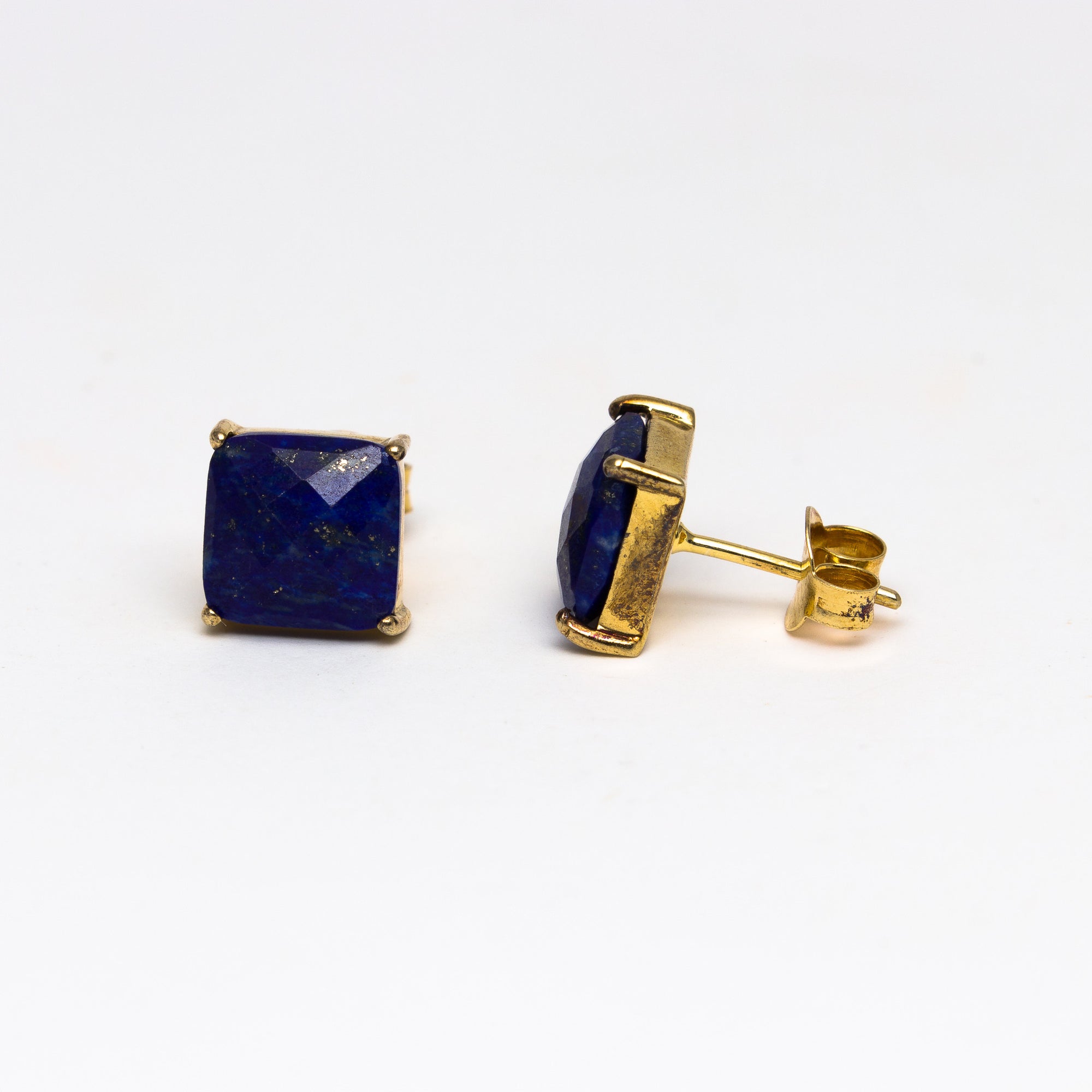 NSC - Lapis square stud earrings