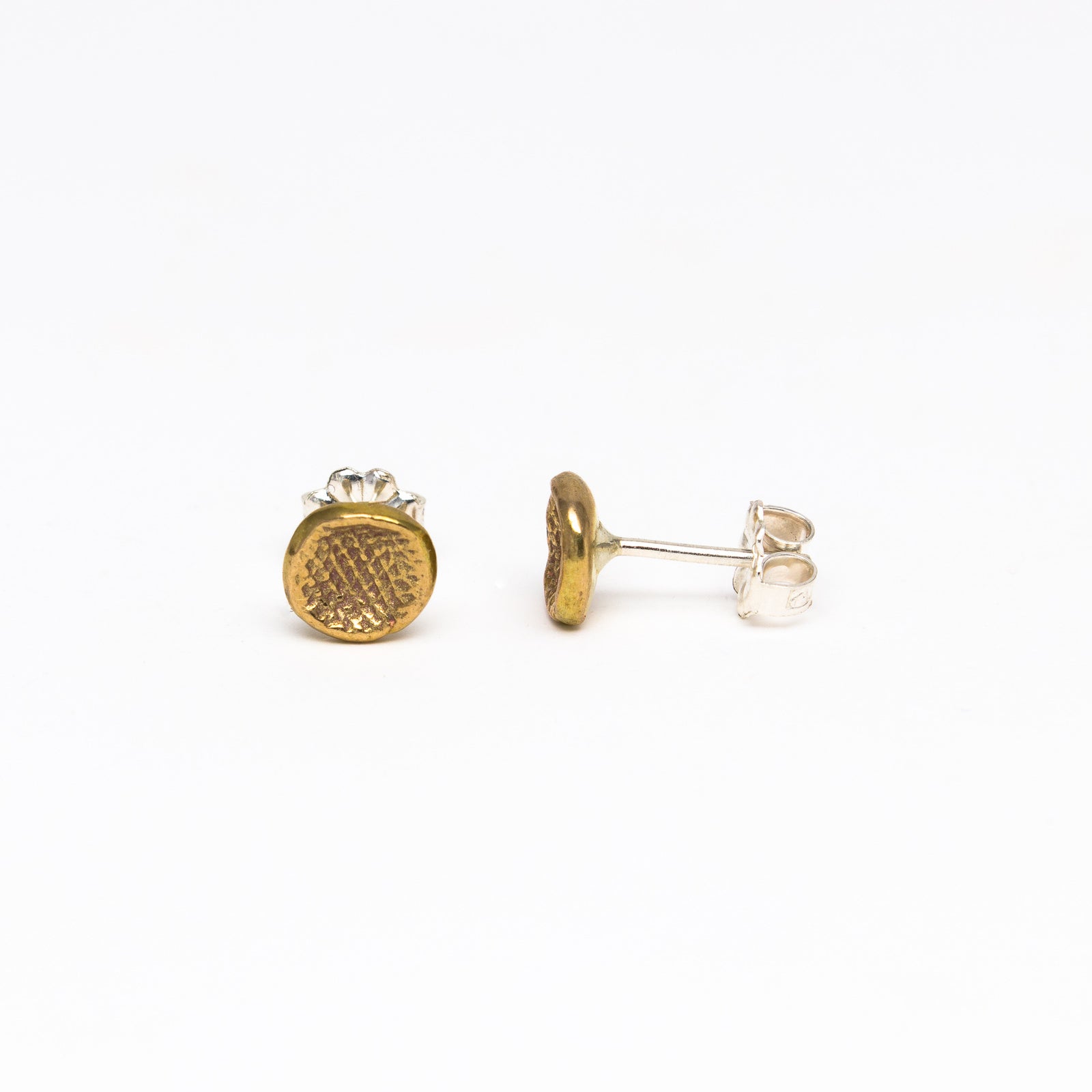 Disk Stud Earrings