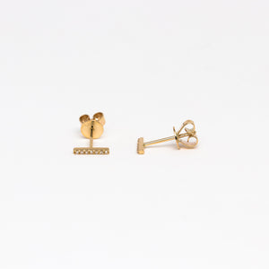 NFC - Diamond Bar Stud Earrings
