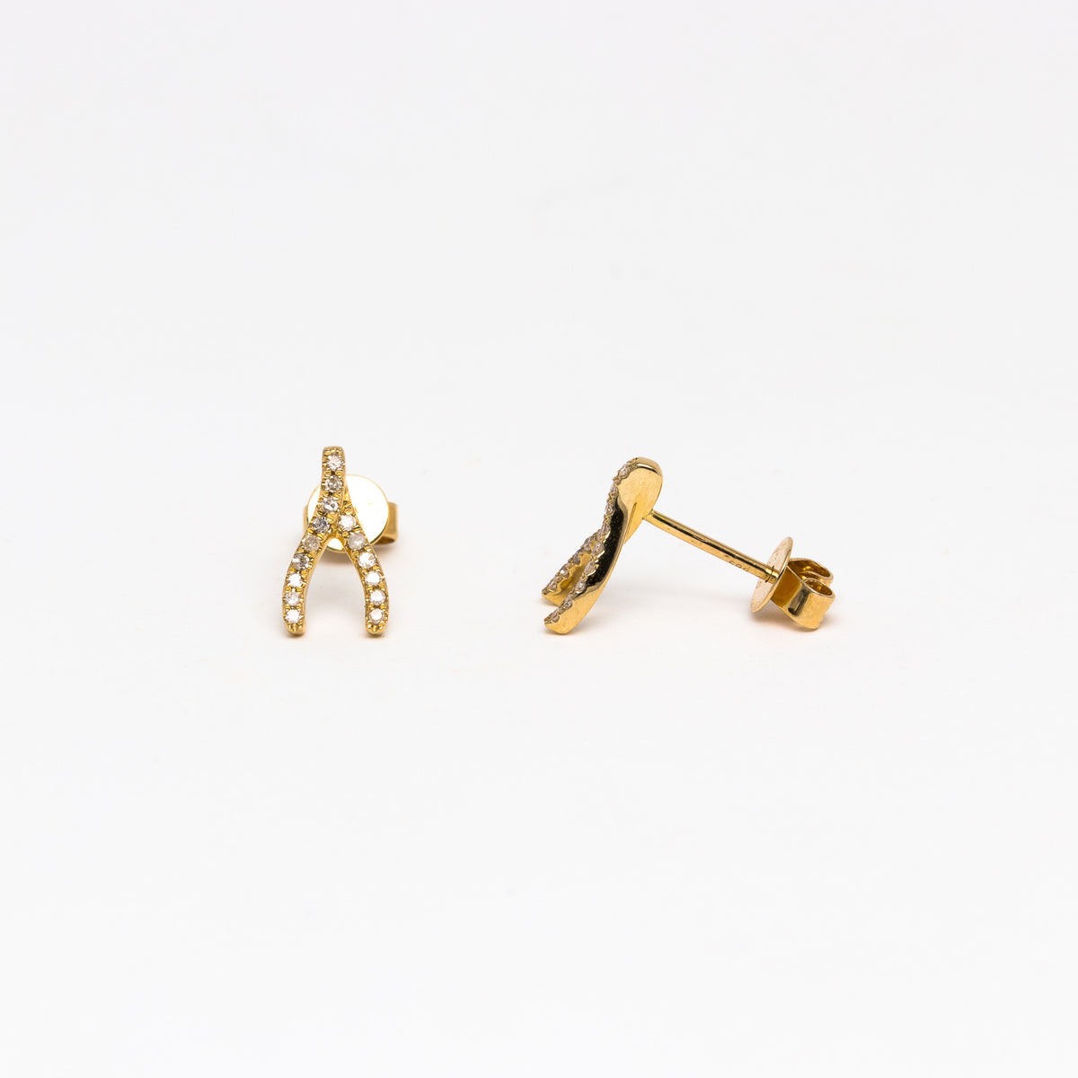 Diamond Wishbone Stud