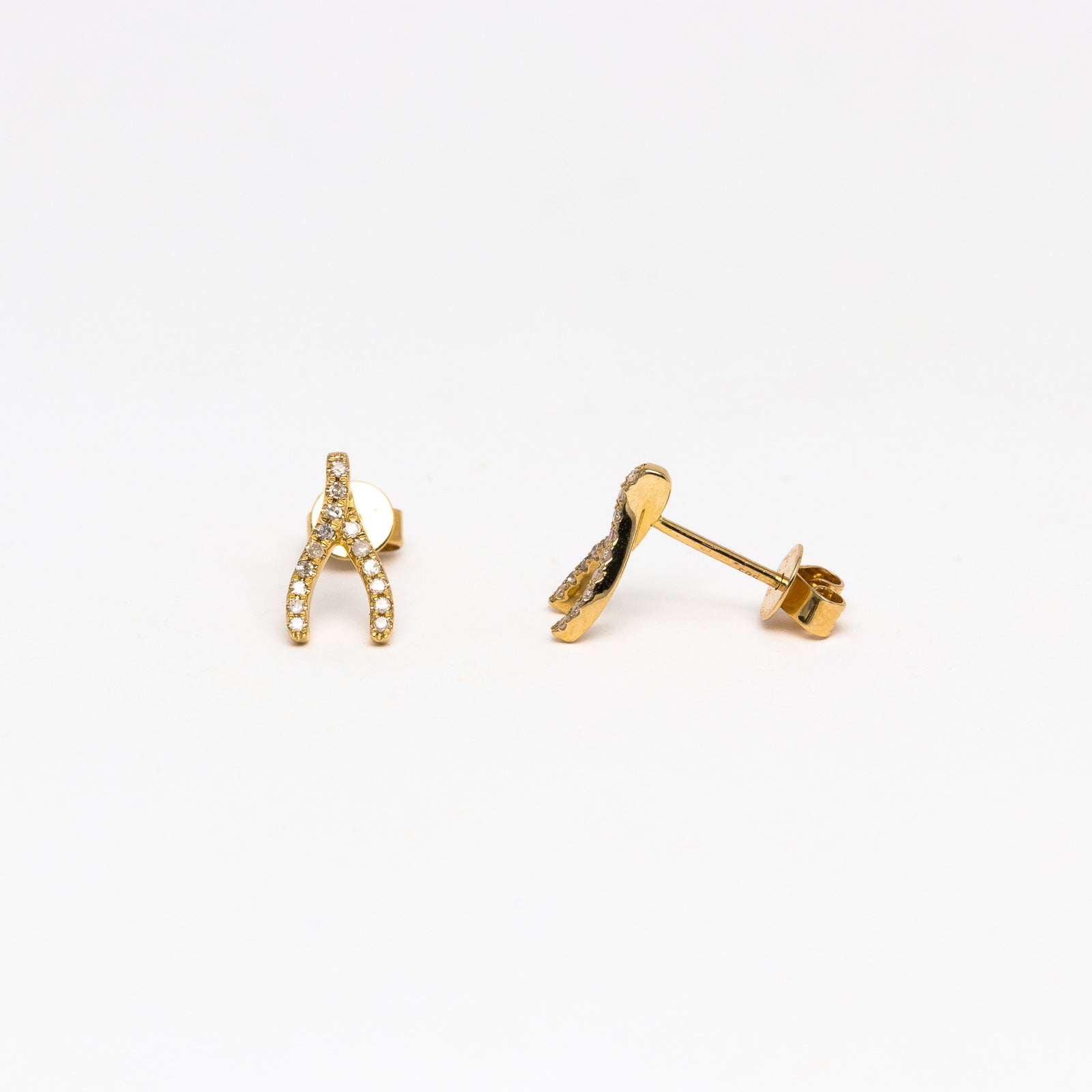 Diamond Wishbone Stud