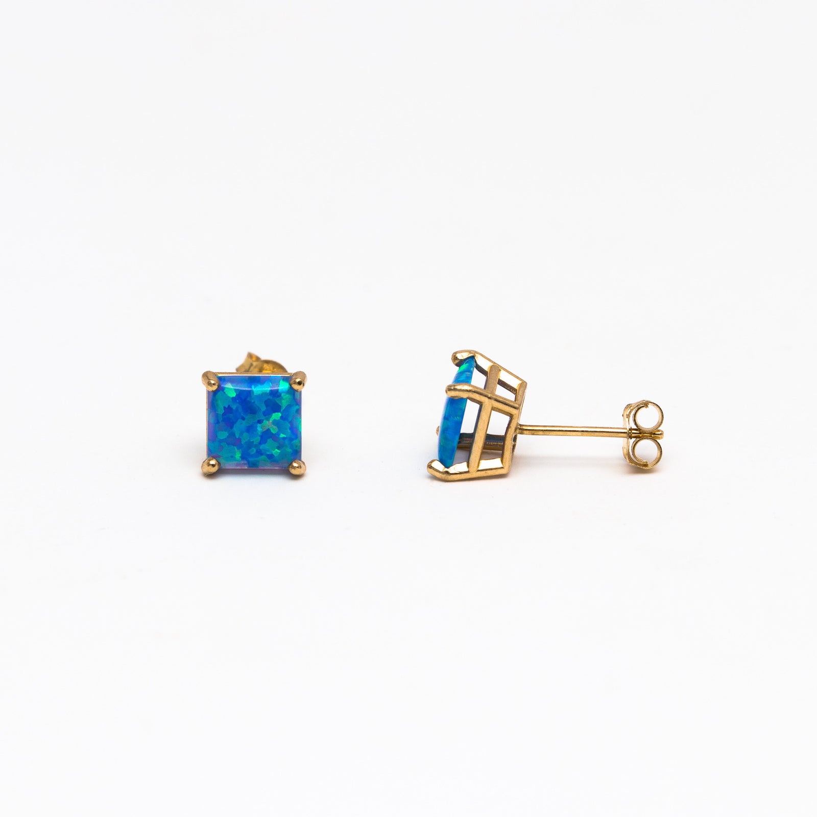 Medium Opal stud earrings