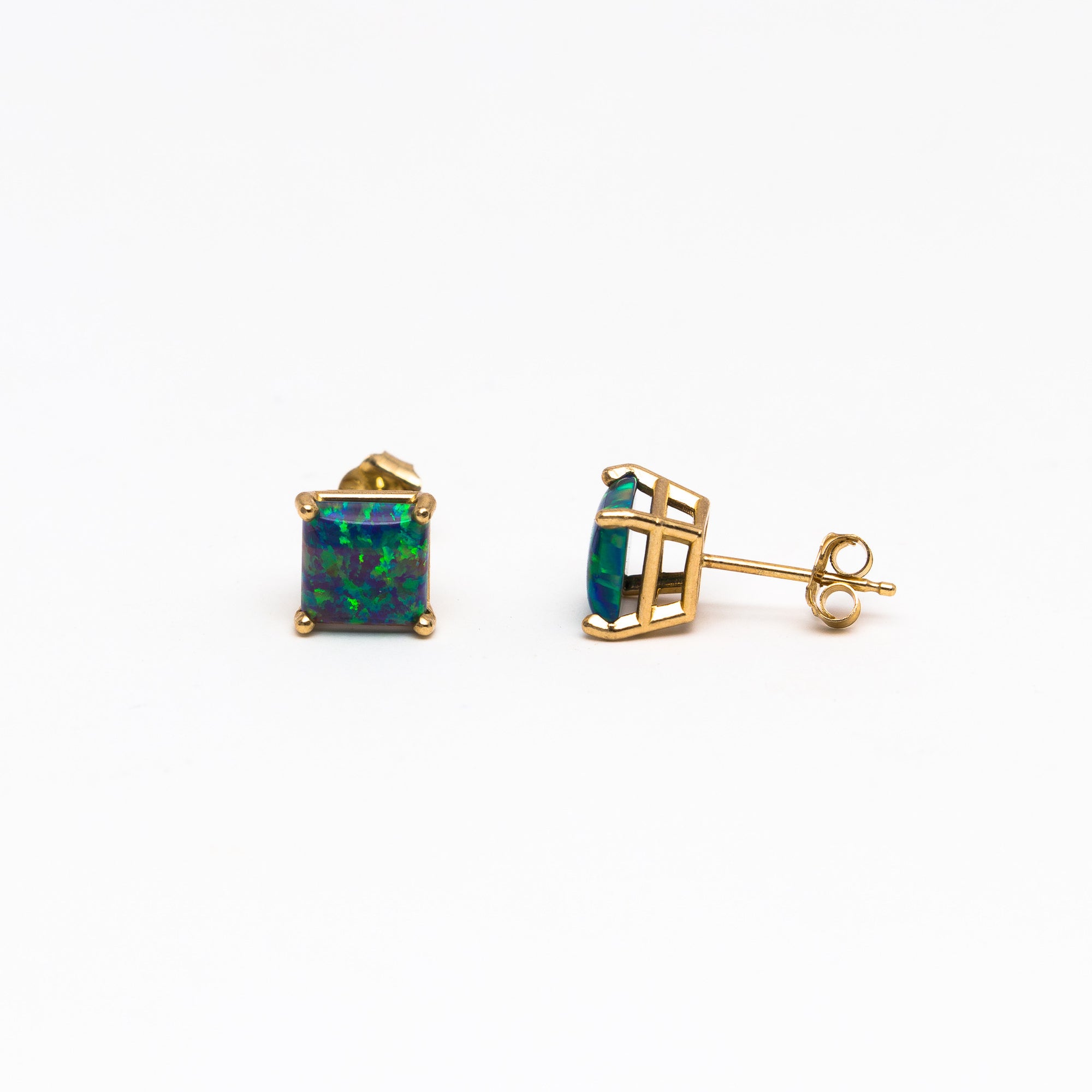 Medium Opal stud earrings