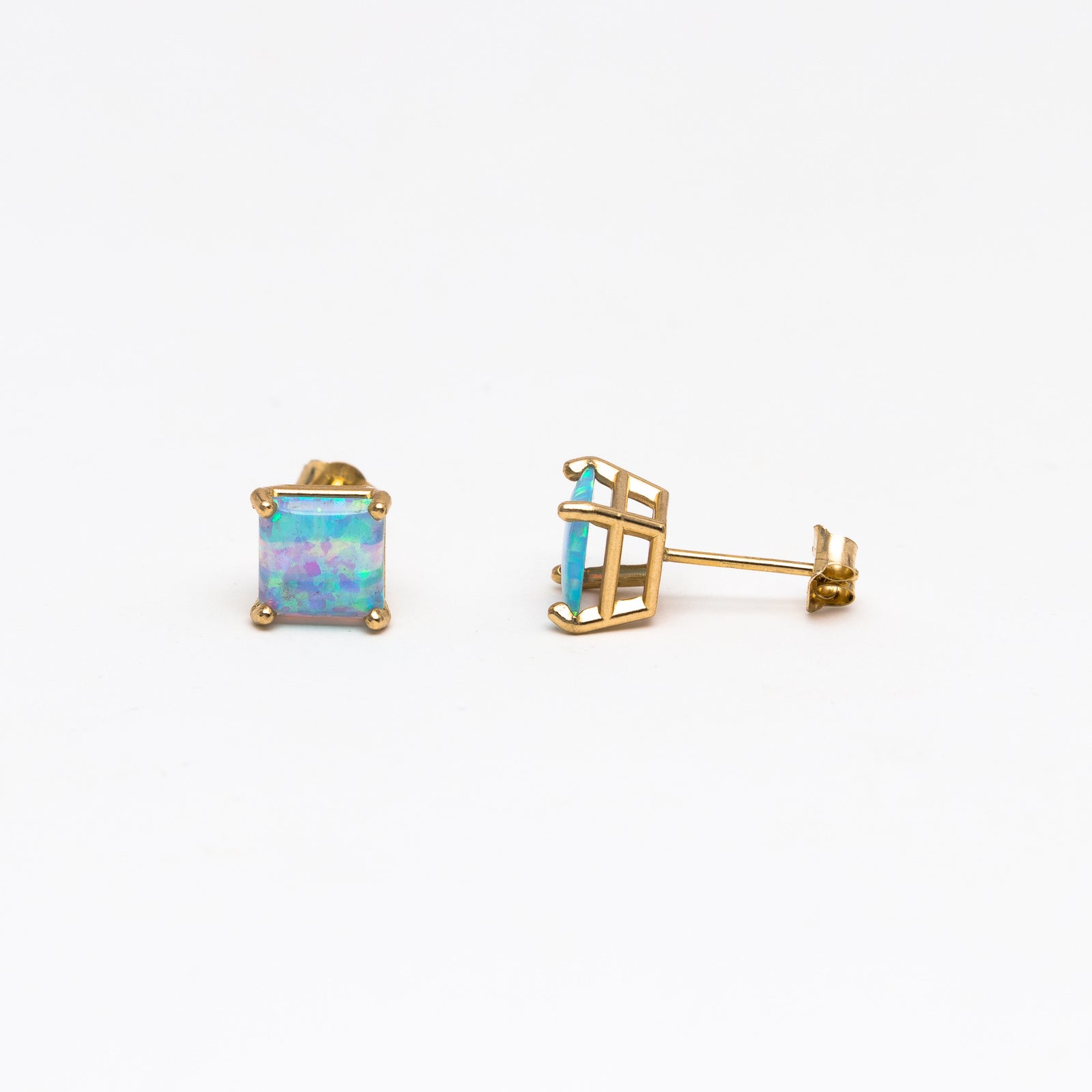 Medium Opal stud earrings